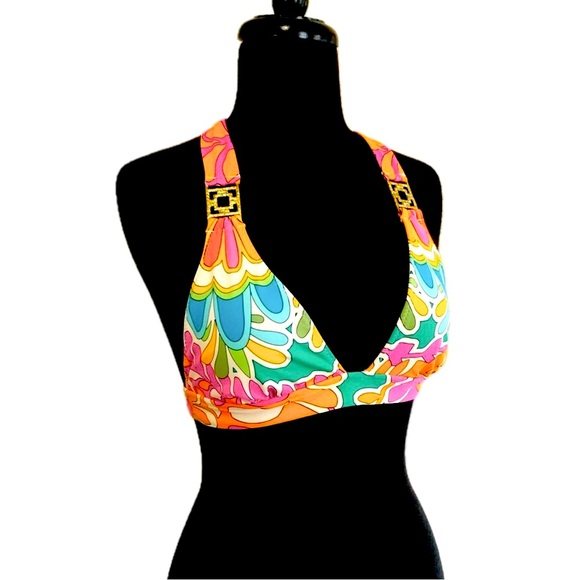 Trina Turk Other - Trina Turk Multi-Color Embellished Bikini Top